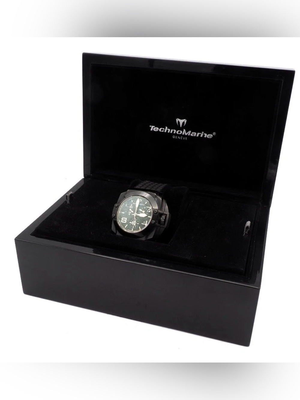 TechnoMarine Chronograph Blackwatch Quartz SWISS MADE Box & Papers New Battery
